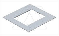 Крышка DUG 250-3 6 монтажного основания, с отверстием для лючка GES6, конв. оцинк.