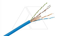 Кабель LCS³ U/UTP, cat.6, 4x2x24AWG, Ø проводника 0,530мм, медь, коробка 305м/13кг, синий, PVC