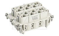 Вставка контактная, размер H32B, тип гнездо, 12P+PE, 35A, 400/690V, винтовой зажим