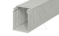 Перфокороб LKV 10075, органайзер для шкафов, 100 x 75 мм (глубина х ширина крышки), L=2000мм, RAL 7030 серый