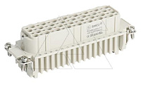 Корпус вставки контактной, размер H24B, тип гнездо, 64P+PE, 10A, 250V, обжимной контакт