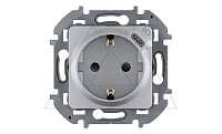 Inspiria - Розетка 2P+E нем. стд., с USB Type С, 1500mA- 5В (алюминий/стикерованный)