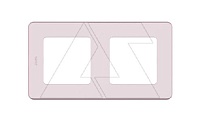 Inspiria - Рамка 2 поста (розовый/стикерованный)