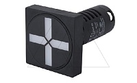 Указатель положения контактов AD16-22, "крест" красный/зеленый, 220VAC, 22mm, IP54