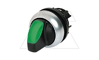 Переключатель I-0-II (60o, возвр.) с зел. рукояткой с подсв. Titan M22-WLK3-G, IP67