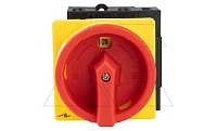 Выключатель нагрузки UKP3-463Z, 3Р+N, 63А(AC21), 440VAC, 22kW(AC23A), красная блокируемая рукоятка, монтаж на din-рейку/панель, IP20 (контакты), IP65