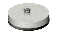 Основание F-FIX-16 бетонное, для молниеприемного стержня Ø16мм, 16кг, 373х84мм, с клеммой и подложкой