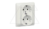 Galea Life - Розетка 2х2P+E нем.стд. со шторками в сборе, Pearl