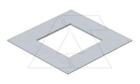 Крышка DUG 250-3 4 монтажного основания, с отверстием для лючка GES4, конв. оцинк.