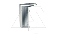 Щит моноблочный 600x600x300мм (ВxШxГ) с монтажной панелью и 2-мя панелями каб. ввода (сверху и снизу), RAL7035, IP55