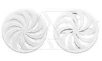 Решетка декоративная круглая с регулированием Ø80-150мм, внешний Ø182, пластик, белый