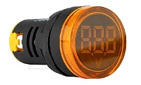 Индикатор напряжения светодиодный моноблочный AD116-22DSV, желтый, 24~550VAC, IP44, 22mm