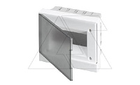 Щиток встраив. ABB Basic E BEF402208, 8M, прозр. серая дверь, 63A, IP40, 230x180x102mm, 2хPEN-шина