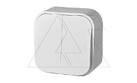 Quteo - Выключатель двухклавишный, накладной монтаж, винт. зажимы, белый