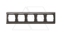 Basic 55 - Рамка на 5 постов (шато-черный, блистер)