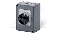 Выключатель нагрузки, 3P, 32A (25A AC3), 690VAC, габ. Y1, черная блок. рукоятка, в алюминиевом корпусе IP66, ISOLATORS