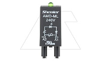 Модуль AMD-ML, варистор + зеленый LED, 240VAC/DC, поляризация -А1/+А2, черный, для SRU, SKF14, SKC, SKB, STB, SRC*-E, SRB, GZT, GZM, GZS, GZMB, ES32