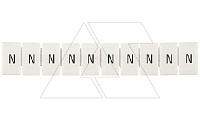 Маркировка клеммных модулей CA509/K5/H/N для клемм 5mm, гориз. "N" (упак. 100шт.)