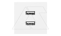 Noen - Розетка 2хUSB, 2М, 5V, 2,1A, белая