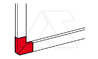 DLP - Угол плоский для кабель-канала 65х195
