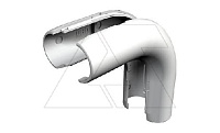Угол 3953 B M32 LGR трубы Quick-Pipe 90° разъемный, IP44, наружн. Ø38,7мм, серый, ПВХ