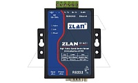 Преобразователь интерфейсов ZLAN5143I, RS-232/485/422 в Ethernet, 1xRS-485/422, 1xRS-232, с изоляцией 3кВ, Modbus Gateway, 24VDC