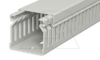 Перфокороб LK4 40040, органайзер для шкафов, 40 x 40 мм (глубина х ширина крышки), L=2000мм, RAL 7030 серый
