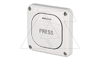Выключатель встраиваемый кнопочный, 1P 10A/250V, надпись PRESS, с подсветкой, M95(95x95mm), IP66, серия PROTECTA