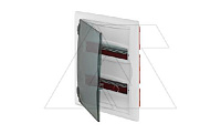 Щит встраив. ECO BOX 2x12M, N/PE 3x 2x16+7x10mm2, дымчатая пласт. дверь, белый RAL9003, 430x350x95mm, IP40