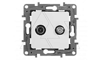 Etika - Розетка TV-SAT двухкабельная 5-862MHz/950-2400MHz. (белый/стикерованный)