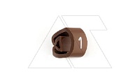 Маркер кольцевой RMS-04 59841-1, D кабеля 8-16mm, 16-70mm2, символ "1", PVC, коричневый (упак. 100шт.)