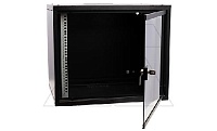 Щит телекоммуникационный 19", 5U (3U по вертикали+2U по горизонтали), ВxШxГ 457x540x170 мм SlimSSL, навесной, дверь стекло, серый