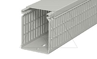 Перфокороб LK4 N 80060, органайзер для шкафов, 80 x 60 мм (глубина х ширина крышки), L=2000мм, RAL 7030 серый