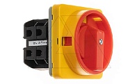 Переключатель BS 40 92 LK, аварийный, 4P, 40A, тип 0-1, 18.5kW(400VAC по АС-23), на дверь, красная блокируемая в 0 рукоятка, фронт IP40