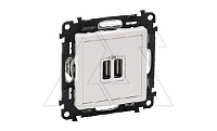 Valena Life - Зарядное устройство с двумя USB Type A, 240V/5V, 1500мА, белый (инд. упаковка)