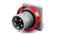 Разъем пром. силовой CEE встраиваемый, штекер, 125A, 3P+N+E 6h, 346_415VAC 50/60Hz, уст. 114x114mm, IP66/IP67/IP69, серия OPTIMA