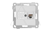 Rita - Розетка 1хRJ-45 кат. 5e UTP, белый