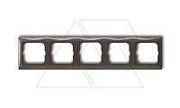 Basic 55 - Рамка на 5 постов (шато-черный, блистер)
