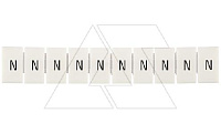 Маркировка клеммных модулей CA509/K5/H/N для клемм 5mm, гориз. "N" (упак. 100шт.)