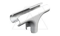 Секция 2953 T M16 LGR Т-образная, трубы Quick-Pipe разъемная, IP44, наружн. Ø20,4мм, серый, ПВХ