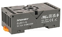 Цоколь SUB11-E, 3CO/11pin, 12A(300V), винтовой зажим, черный, на рейку DIN35/панель, для RUB3CO, R15, 60.13, RRD3, MT3, RUMC3, MK3