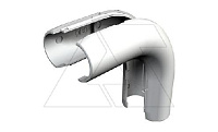 Угол 3953 B M25 LGR трубы Quick-Pipe 90° разъемный, IP44, наружн. Ø31,2мм, серый, ПВХ