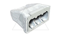 Клемма 61 325 LGR 3-контактная, до 2,5мм², 24A, 450V, серый, полиамид