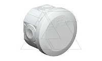 Коробка распред. T 25 без клемм, IP65, 80х51мм, 4 ввода М25, серый, полипропилен