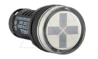 Указатель положения контактов AD116-22W, "крест" красный/зеленый, LED 220VAC/DC, IP50, 22mm