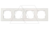 Rita - Рамка 4 поста, горизонтальный монтаж, белый