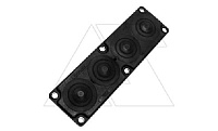 Панель кабельного ввода MC4 283x68mm, кол-во вход. x диаметр в mm: 4x30_63, IP65, RAL9005, UL94V-0