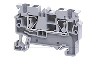 Клемма проходная CX4 /6x54,8mm, пружинная, 2 присоед., 4(max 6)mm2, 32A, 1000V, серая