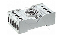 Цоколь PZ11-01, 10A(250VAC), серый, на рейку DIN35/на панель (2xM3), для R15-3CO