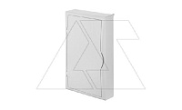 Щит навесной ECO BOX мультимед, TS35+2x МП перф.118x270mm, белая пласт. дверь, белый RAL9003, 560x354x107mm, IP40